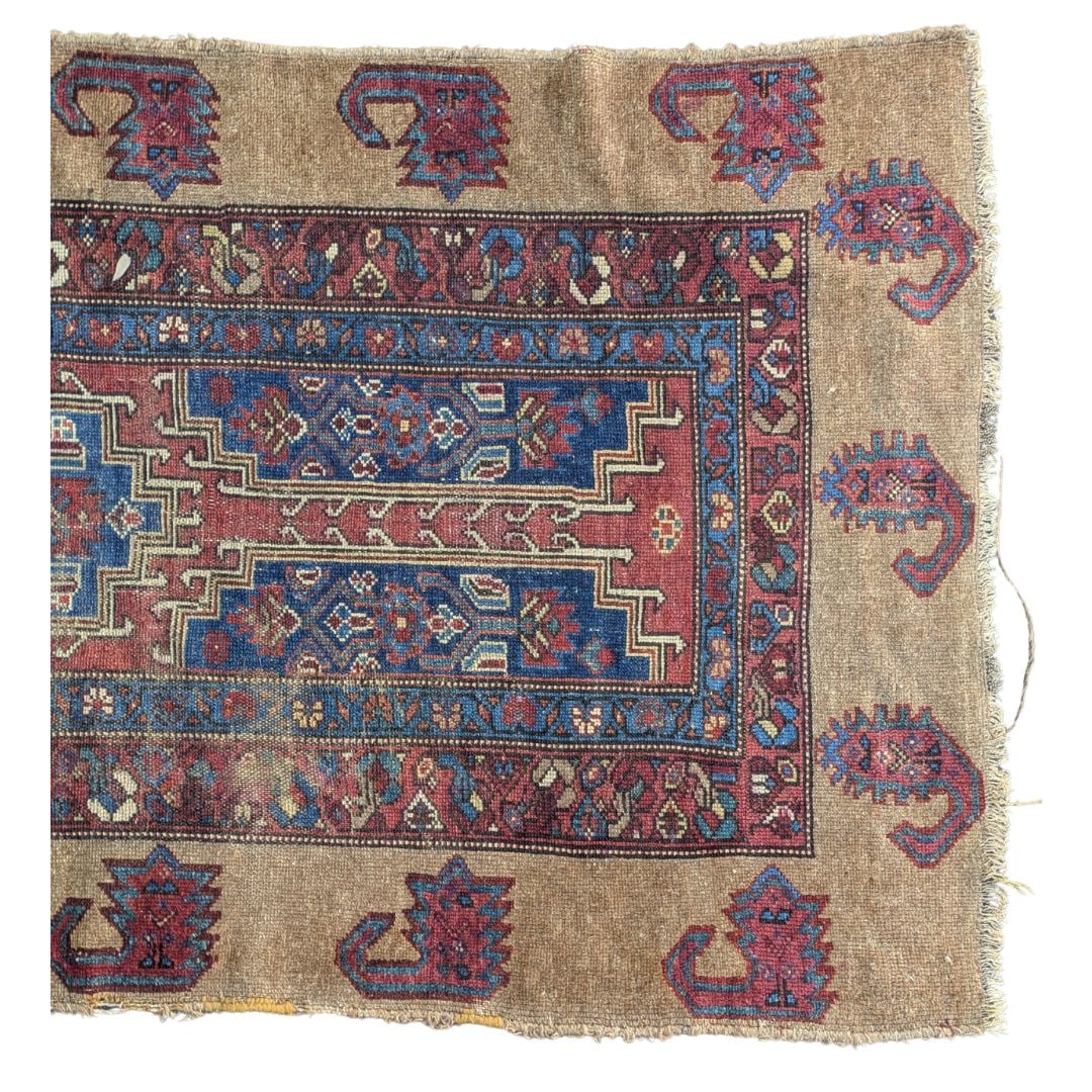Large Antique Persian Tribal Wool Rug - 7