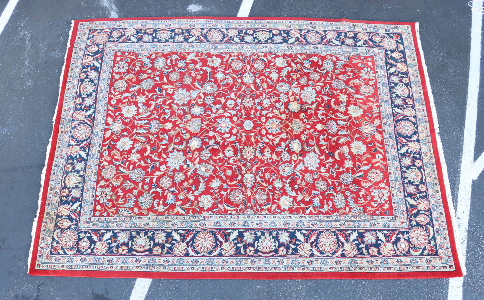 Excellent 12 Foot Oriental Isfahan Wool Carpet - 3