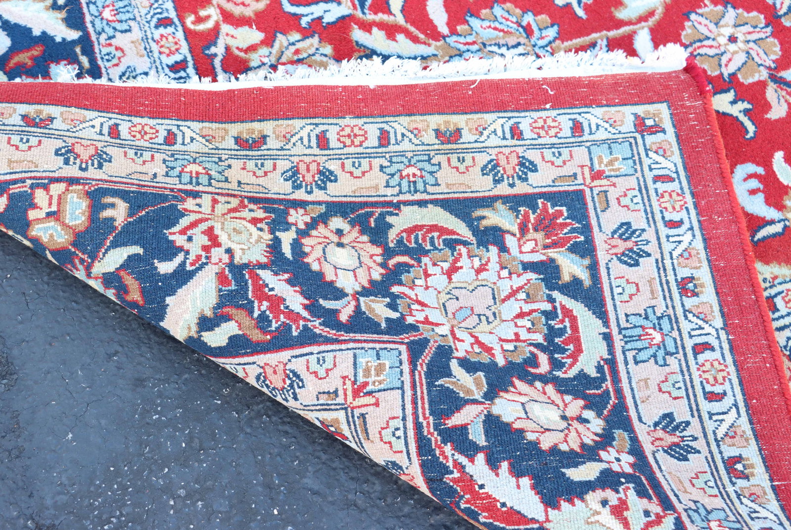 Excellent 12 Foot Oriental Isfahan Wool Carpet - 6