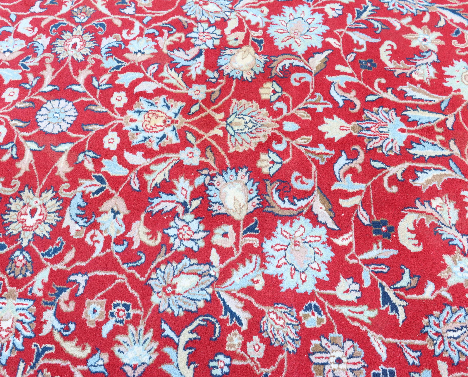 Excellent 12 Foot Oriental Isfahan Wool Carpet - 7