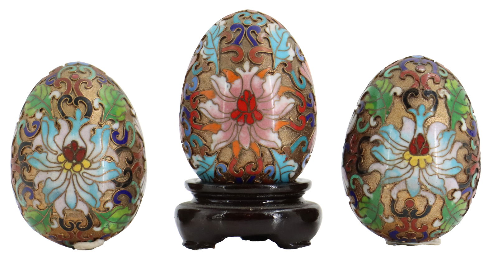 (3) Cloisonne Eggs (1 of 8)