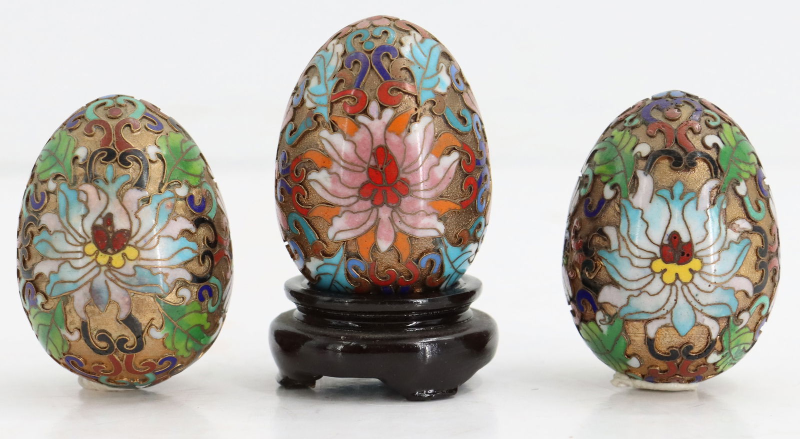 (3) Cloisonne Eggs - 3