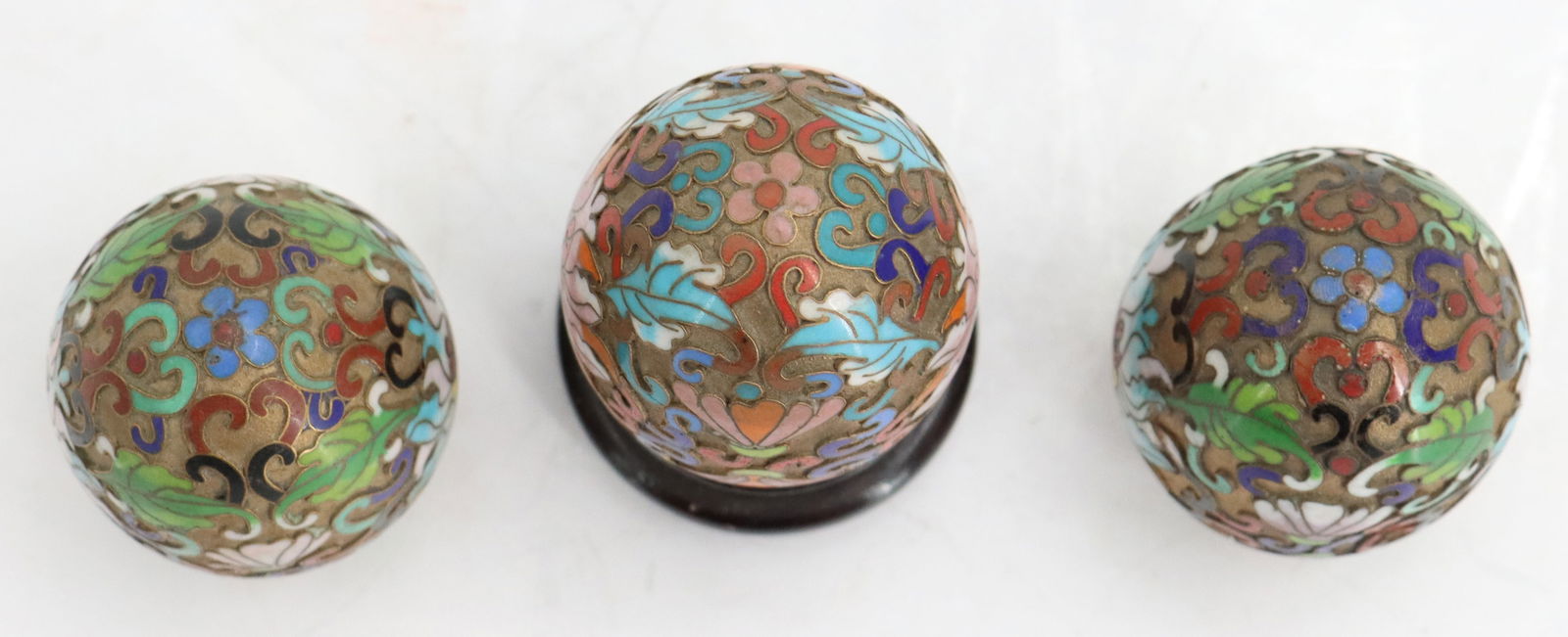 (3) Cloisonne Eggs - 5