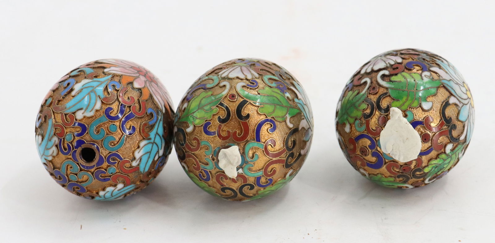 (3) Cloisonne Eggs - 7