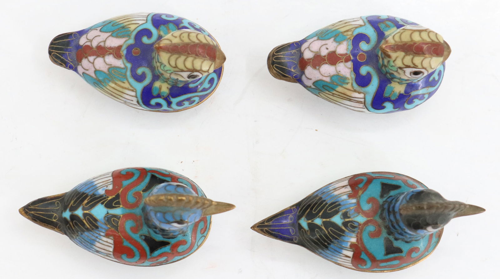 (4) Cloisonne Bird Shaped Boxes - 5