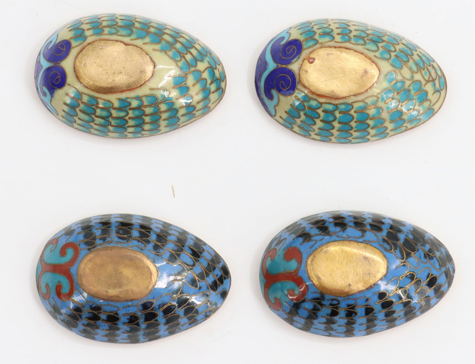 (4) Cloisonne Bird Shaped Boxes - 7