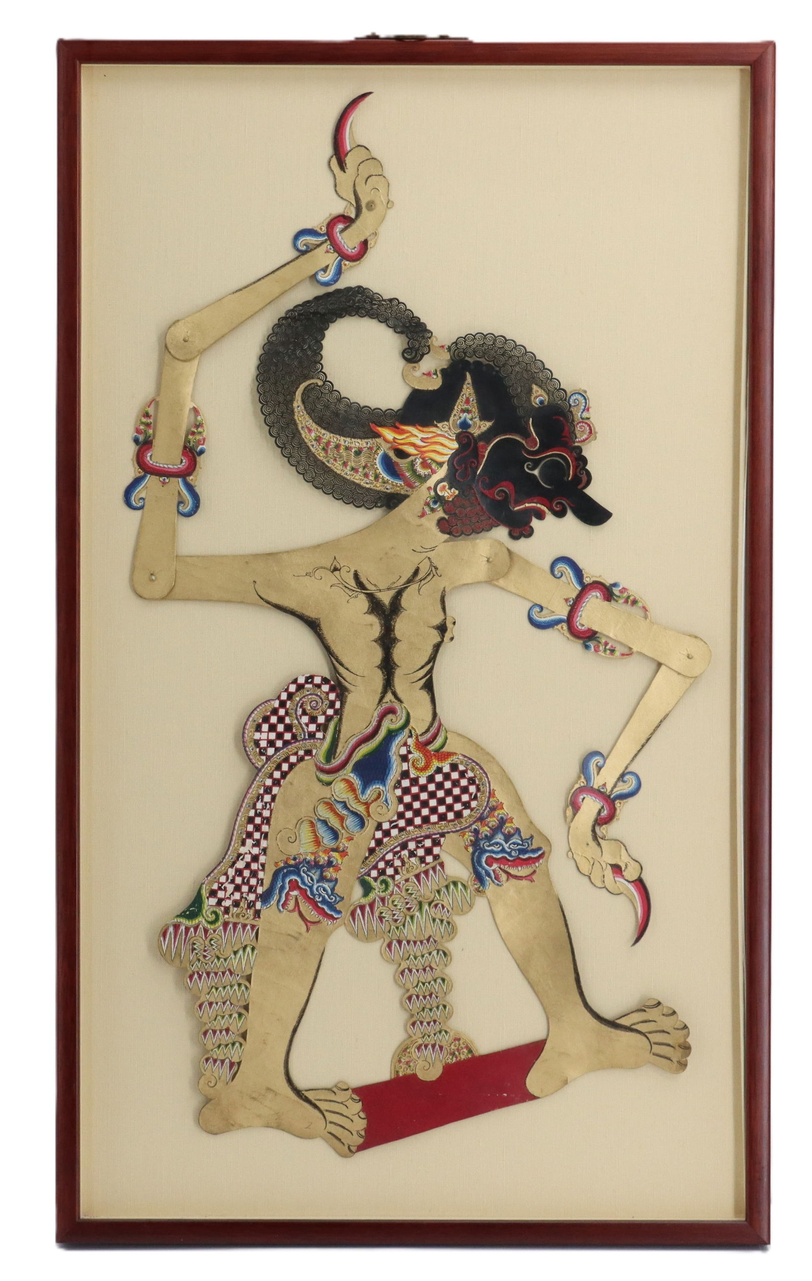 Framed Indonesian Wayang Kulit Shadow Puppet (1 of 11)