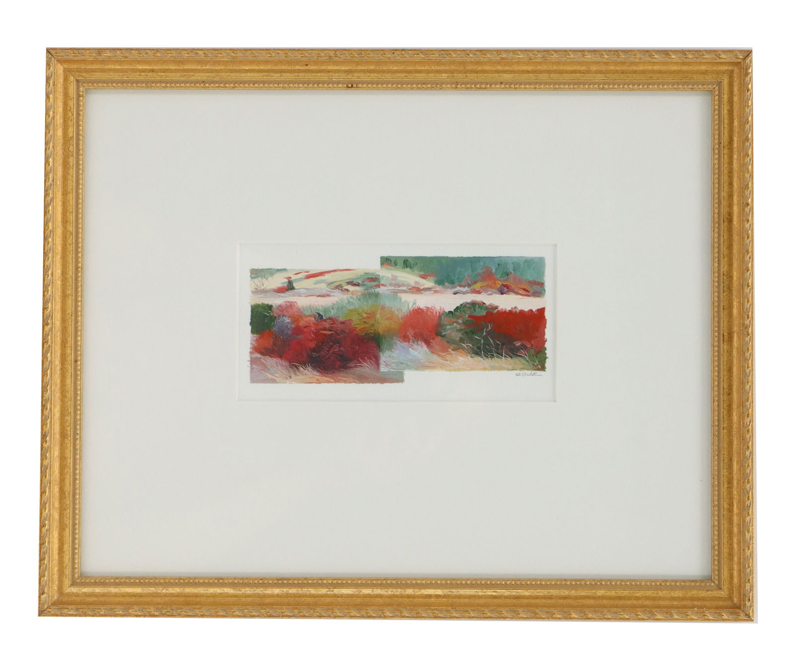 Sheryl L. White (Born 1950) American, Abstract Miniature Landscape Pastel on Paper (1 of 7)