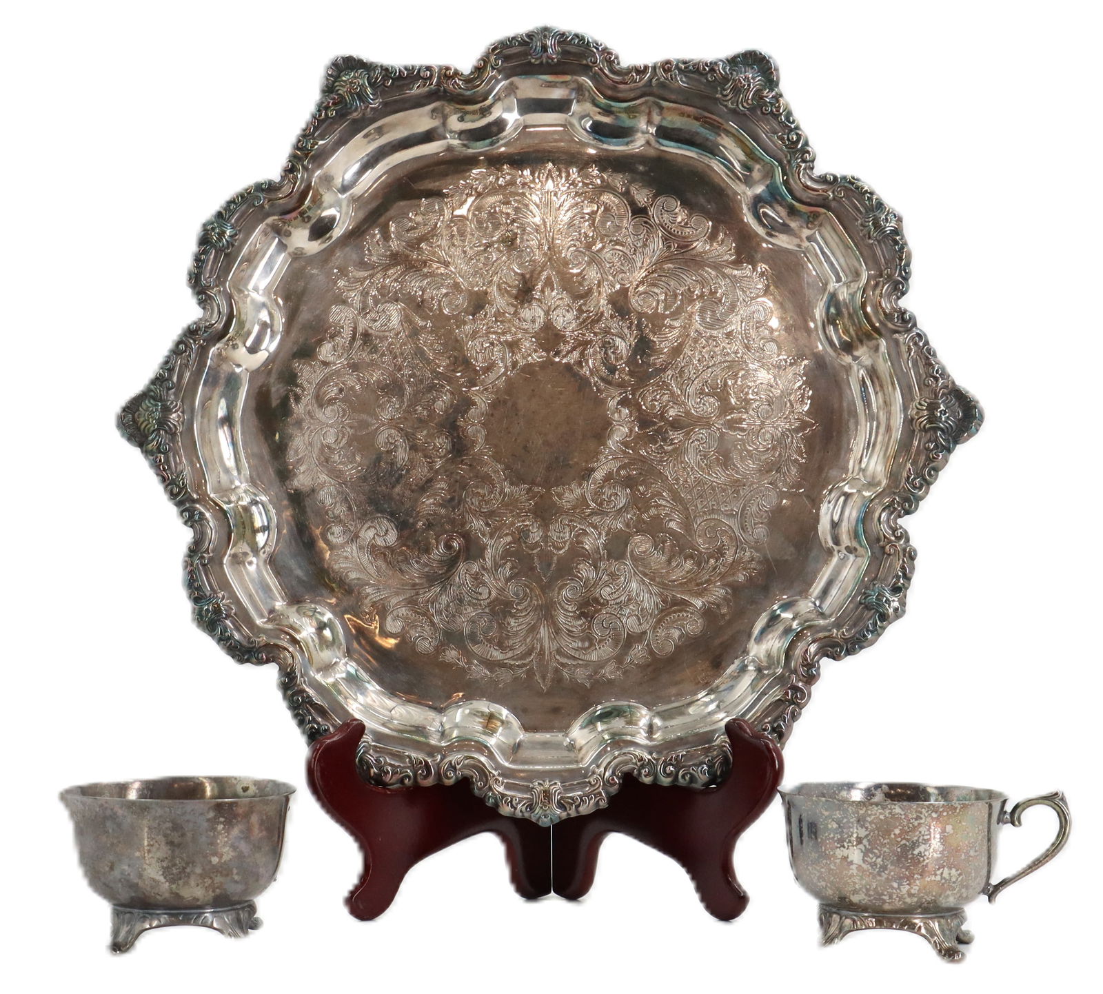 (3) Vintage Towle Silversmiths Silverplated Serveware Pieces - AS IS (1 of 14)