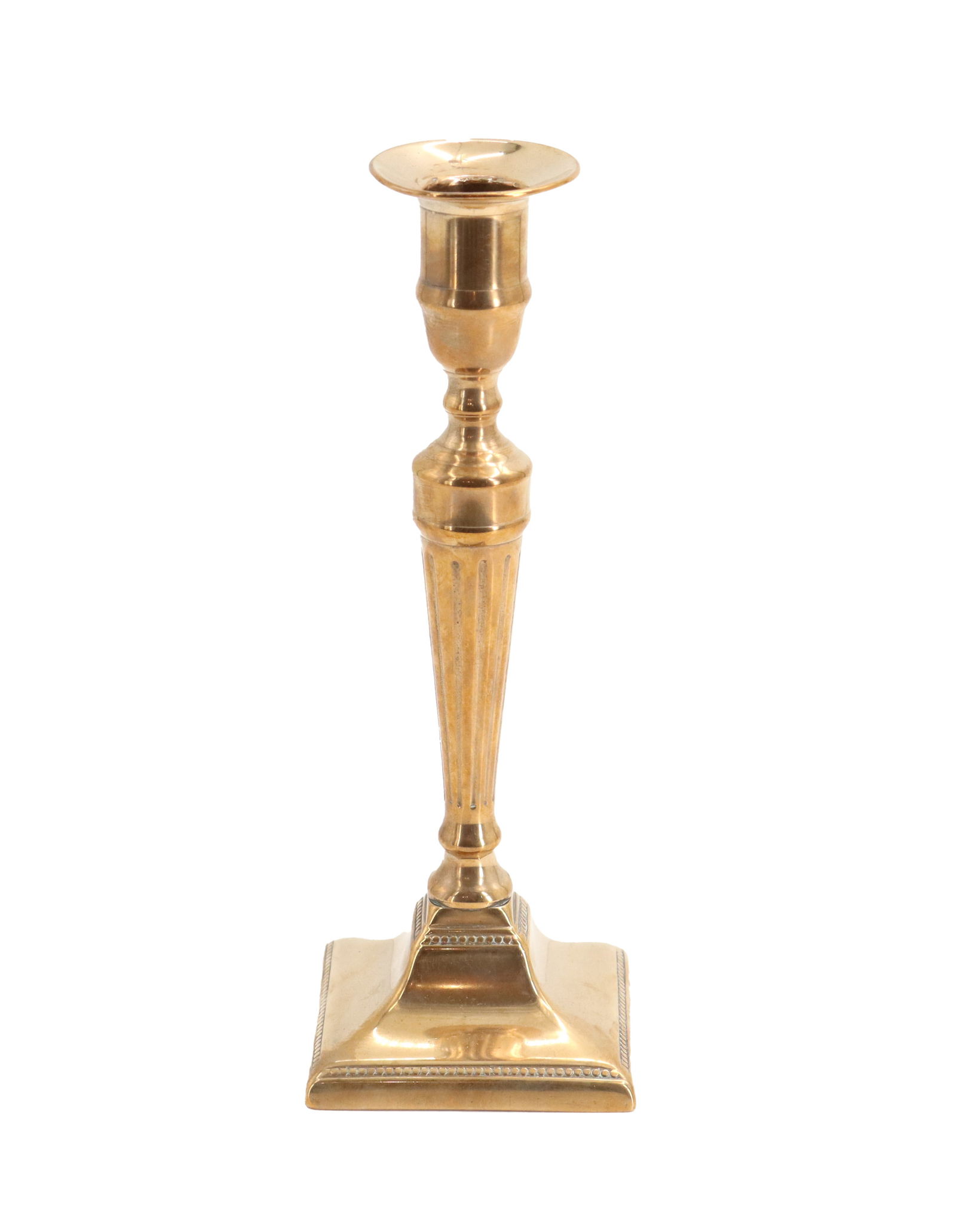 Antique English Georgian Gun Metal Candlestick (1 of 7)