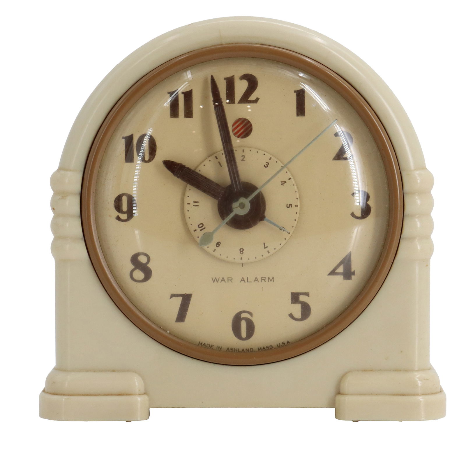 1943 Telechron/G.E. Bakelite and Glass War Alarm (1 of 12)