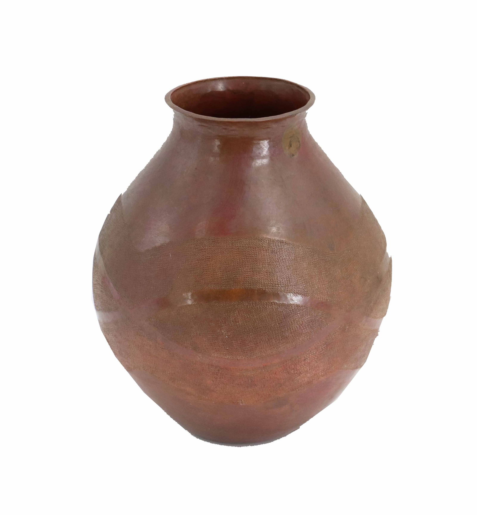 Unsigned Copper Vase with Mesh Relief Decoration (1 of 13)