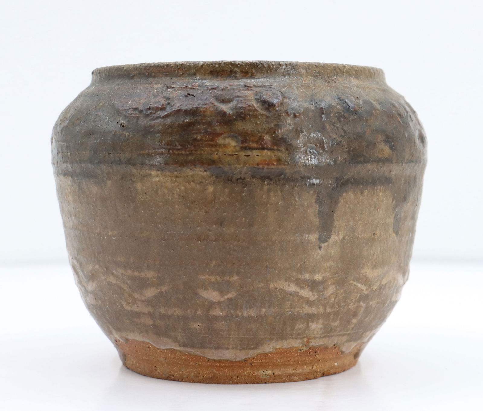 Signed Hand Thrown Earthenware Pot - 4