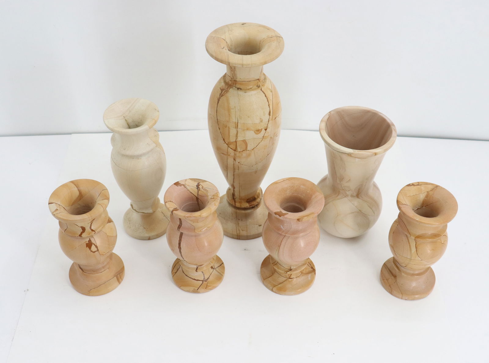 (7) Alabaster Vases - 2