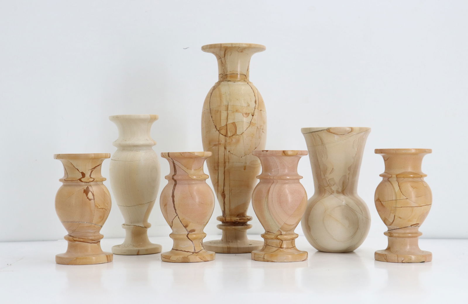 (7) Alabaster Vases - 3
