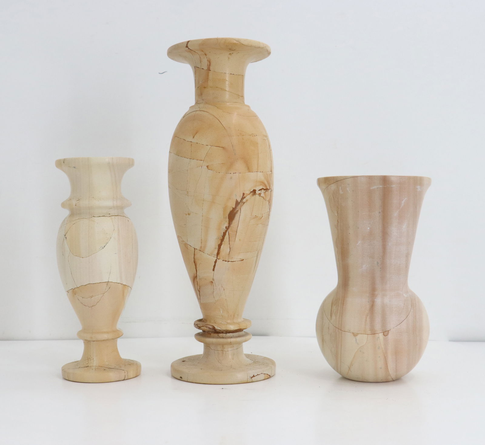 (7) Alabaster Vases - 4