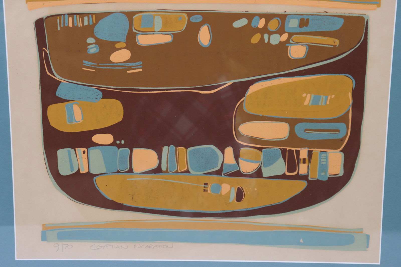 Framed Numbered Egyptian Lithograph - 6