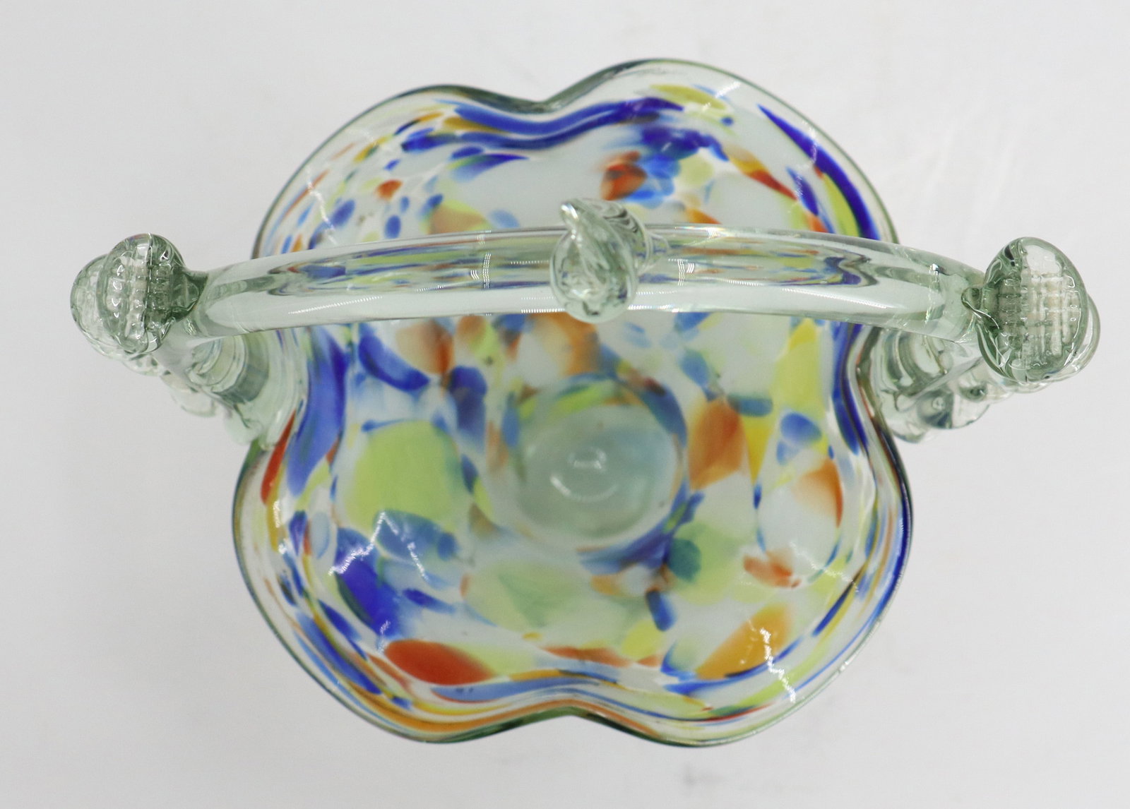 Vintage Murano Art Glass Basket - 3
