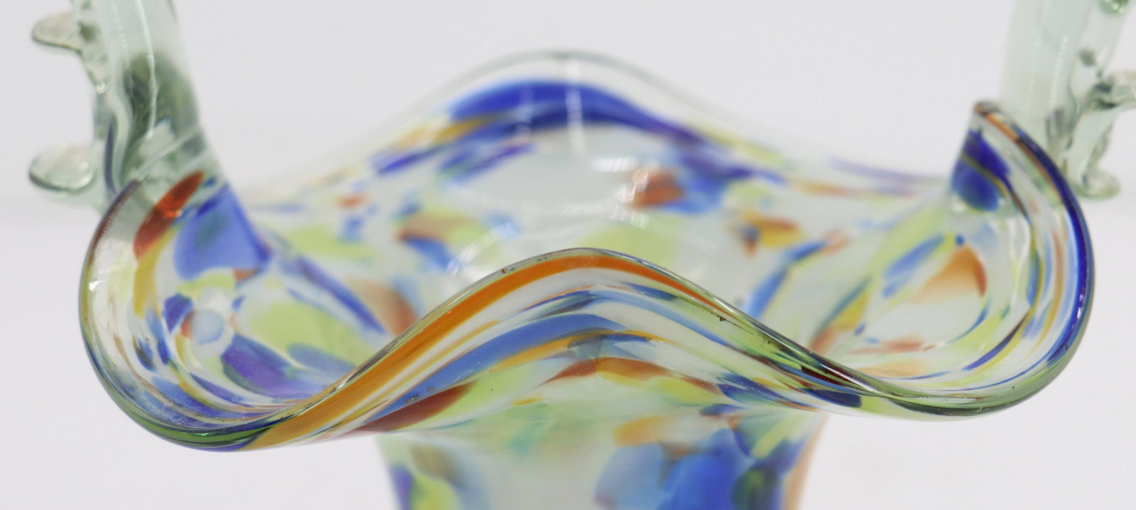 Vintage Murano Art Glass Basket - 5