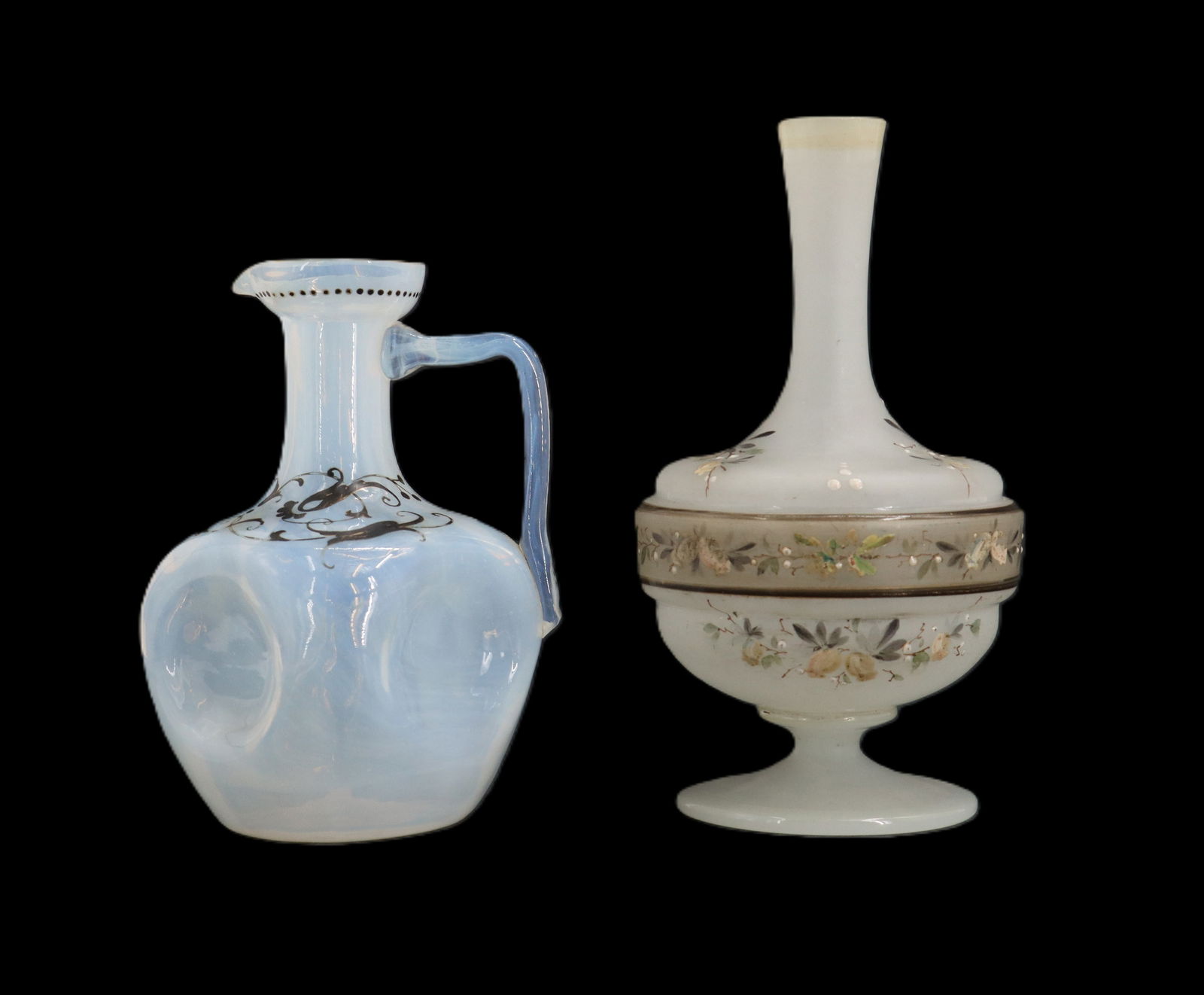 (1) Art Glass Vase and (1) Decorative Glassware Pitcher (1 of 10)