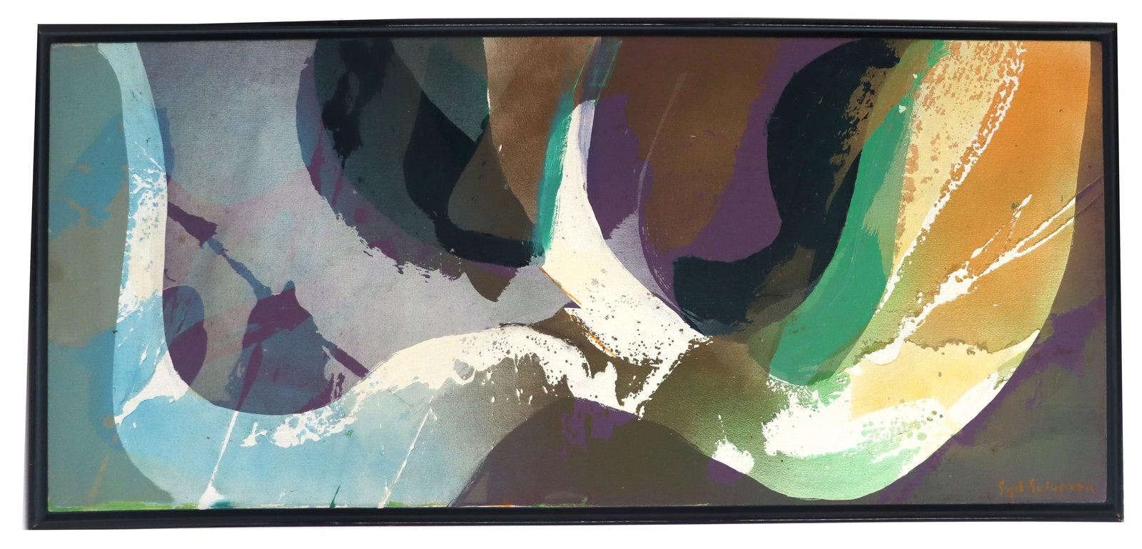 Syd Solomon (1917-2004) American, Original Abstract Oil and Acrylic on Canvas "Tidaltop" (1 of 12)