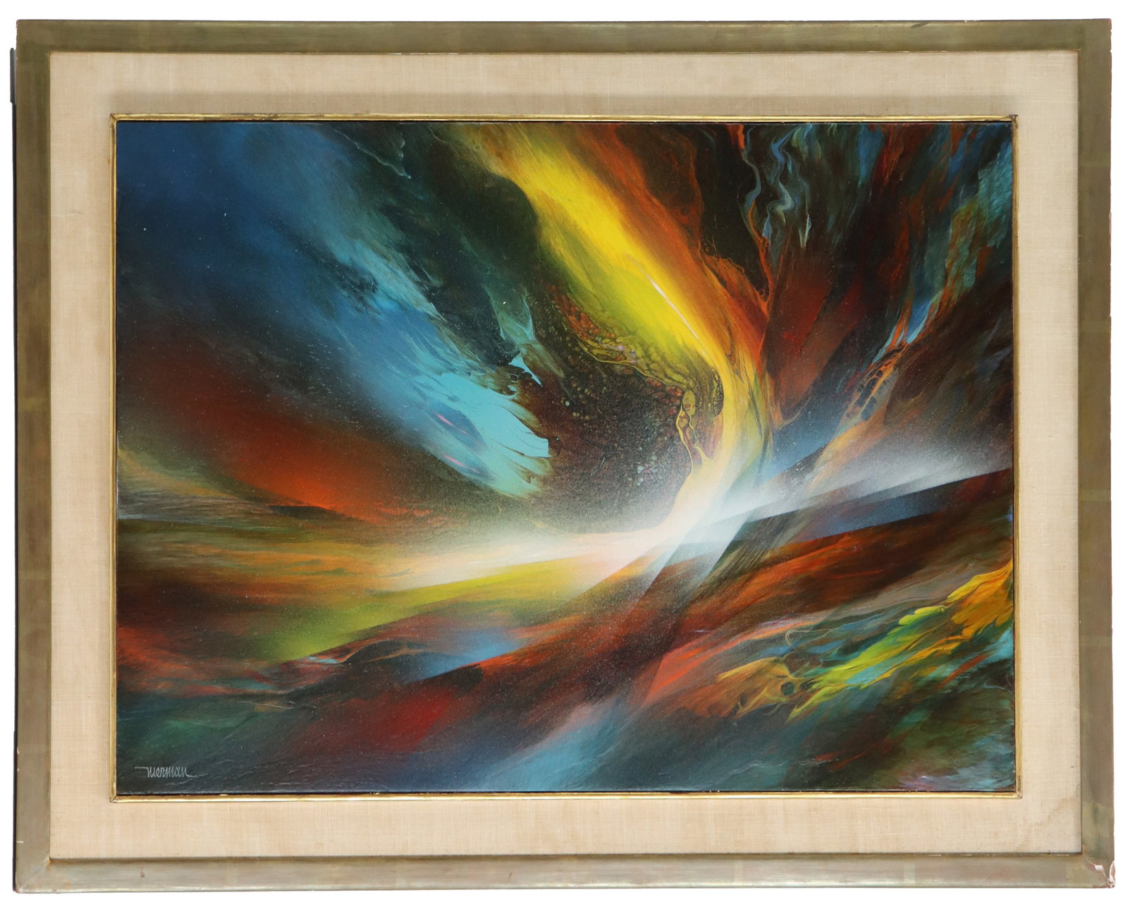 Leonardo Nierman (1932-2023) Mexican, Oil on Canvas Abstract Landscape (1 of 13)