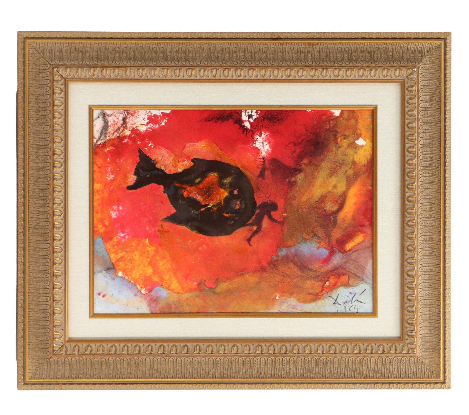 Salvador Dali (1904-1989) Spanish, Original Mixed Media Color Lithograph "Biblia Sacra: Ionas in (1 of 13)