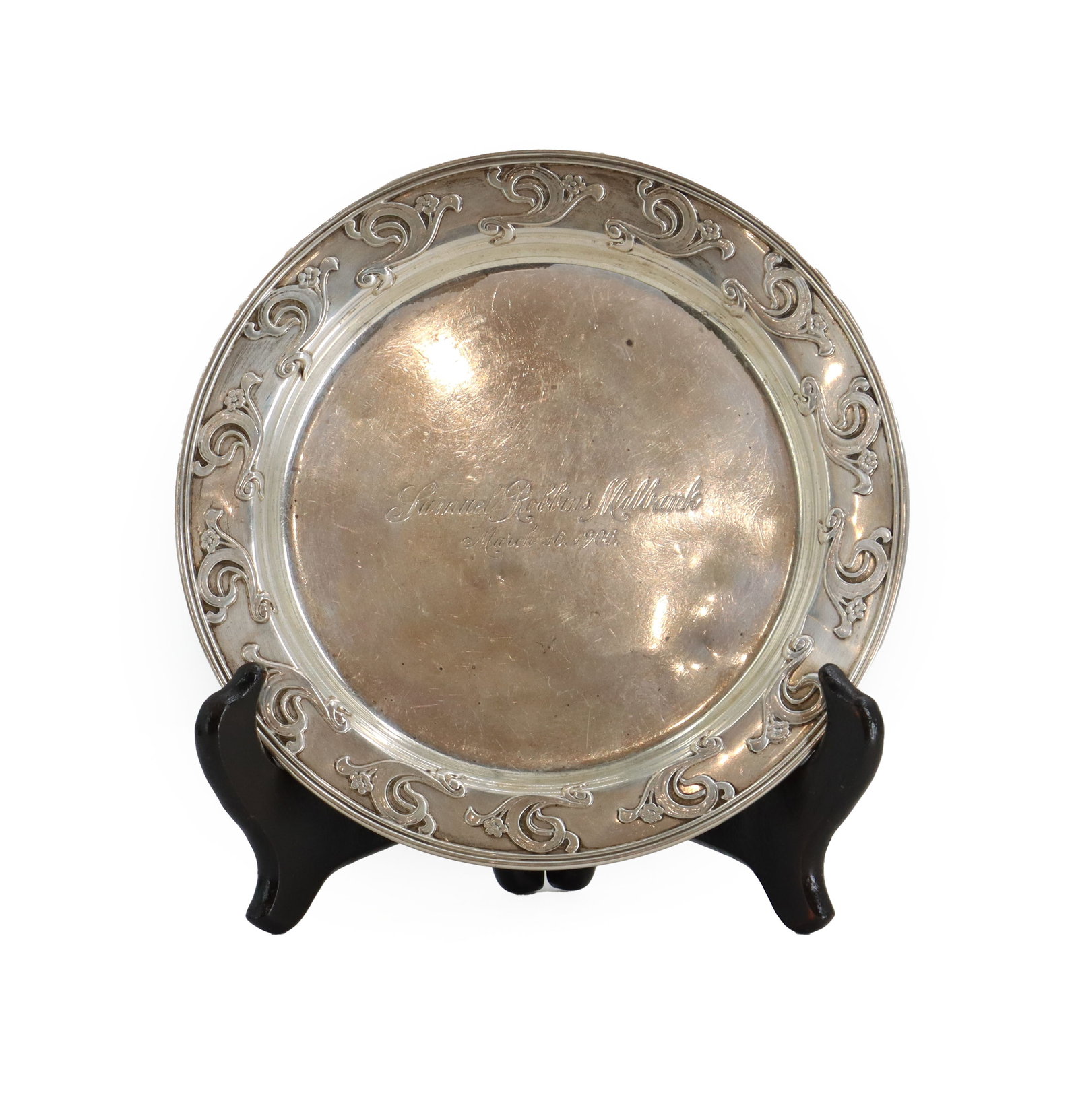 Gorham Sterling Silver Personalized Commemorative Plate - 6.24 ozt. (1 of 10)