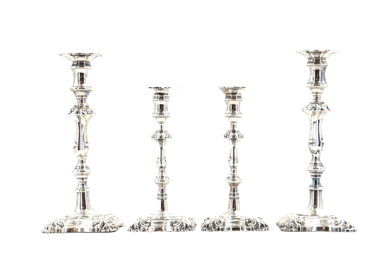 (4) English Sheffield Weighted Sterling Candlesticks (1 of 19)