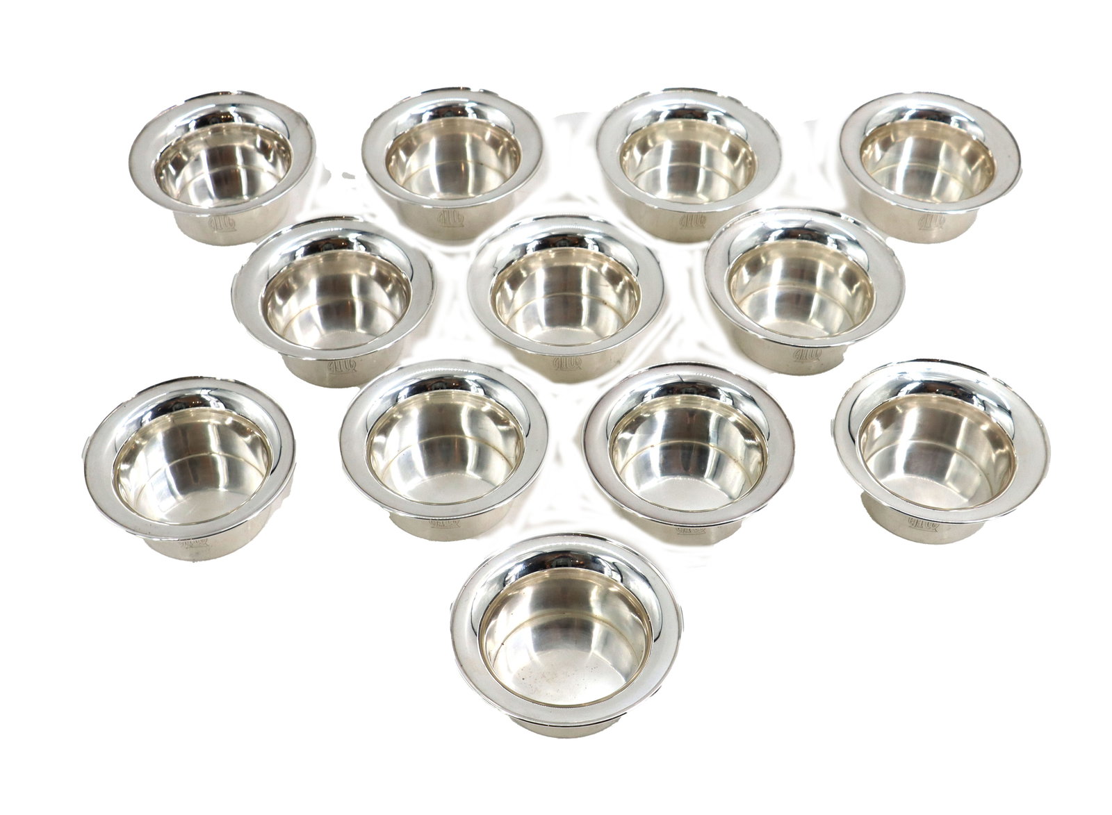 (12) Shreve, Treat & Eacret Sterling Silver Flat Bottom Bowls - 29.820 ozt. (1 of 14)