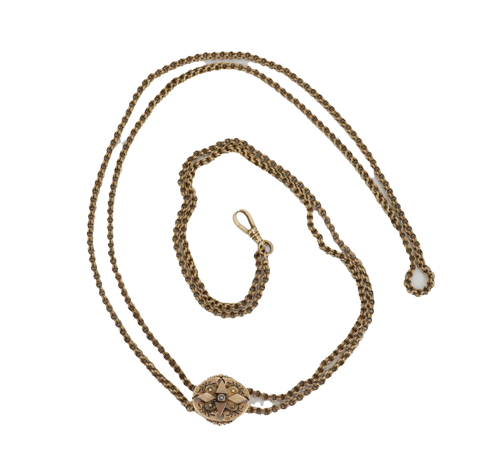 14k Gold Pocket Watch Chain - Gross 45.7 g. (1 of 13)