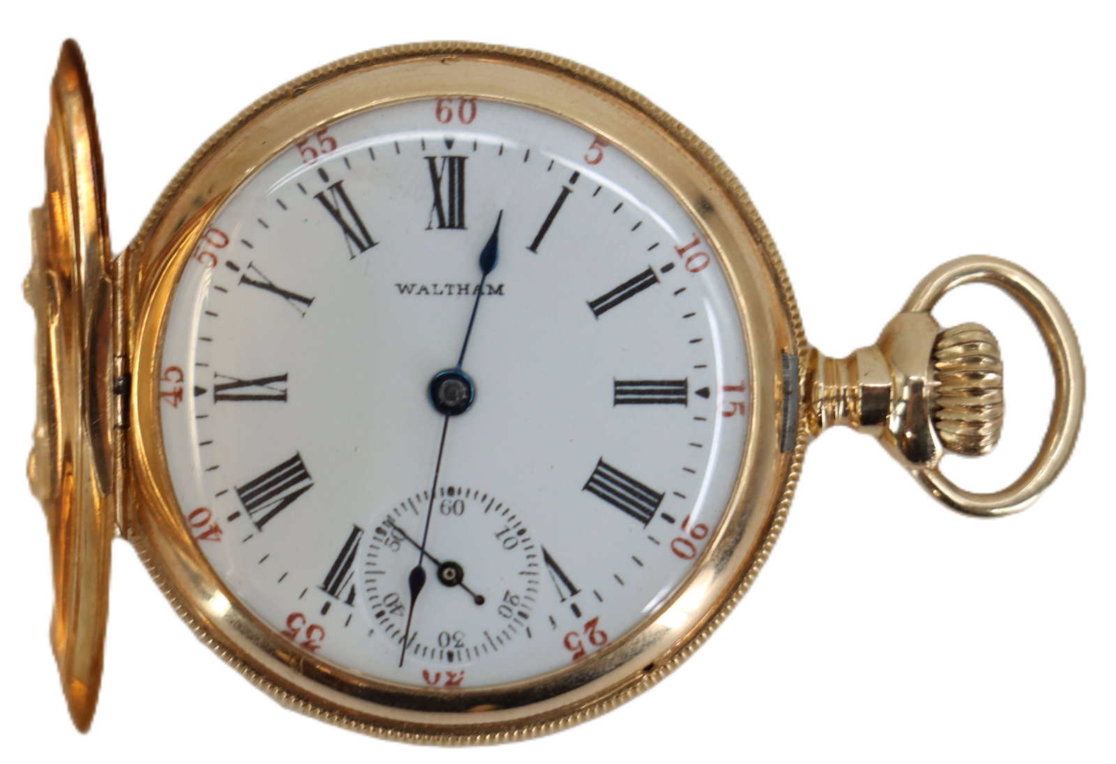 Marked 14k Gold Waltham Pocket Watch In Hunter Case - Gross 32 g. (1 of 16)