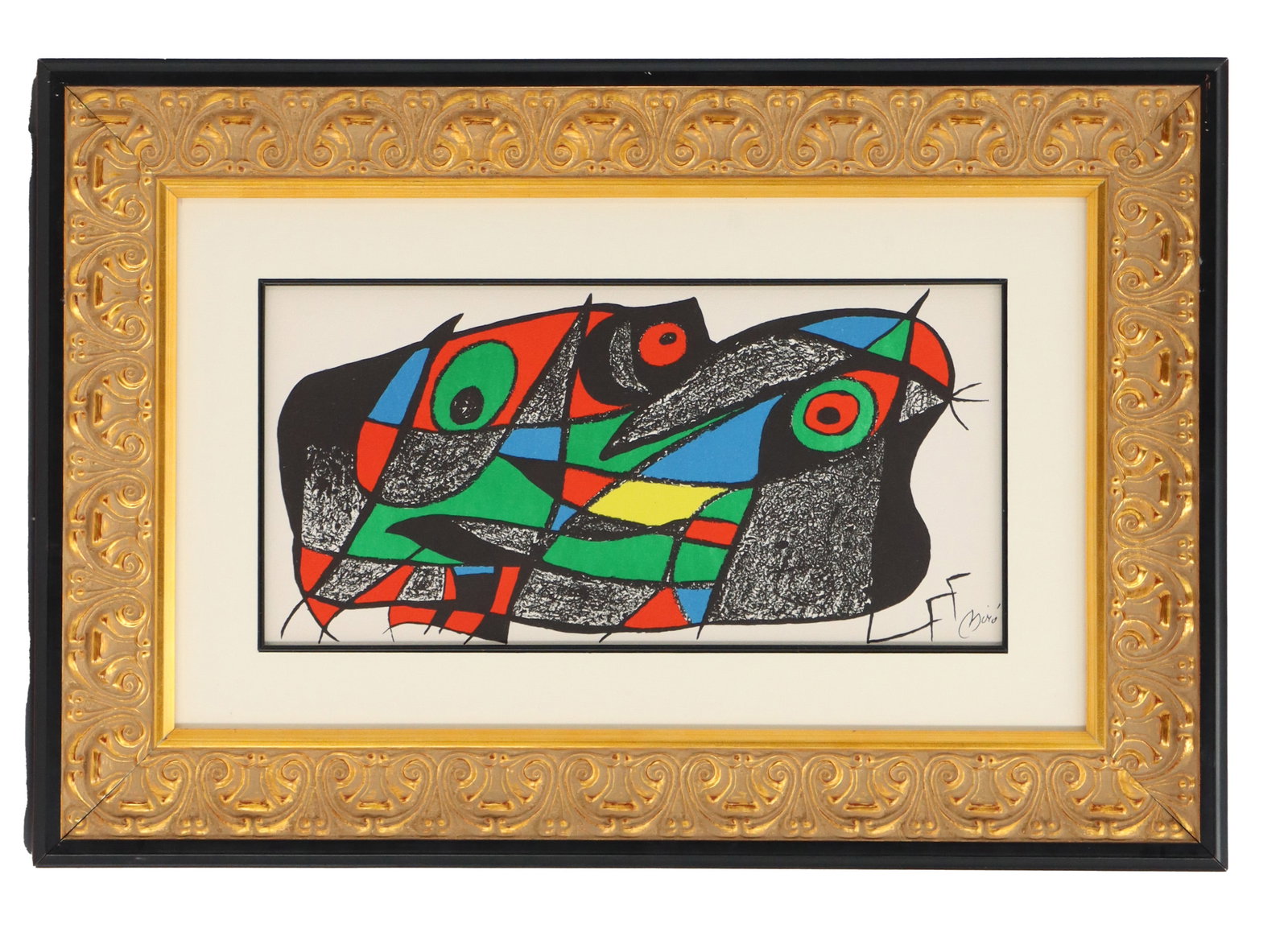 Joan Miro (1893-1983) Spanish, Abstract Color Lithograph "Sweden (From the Escultor Suite)" (1 of 12)
