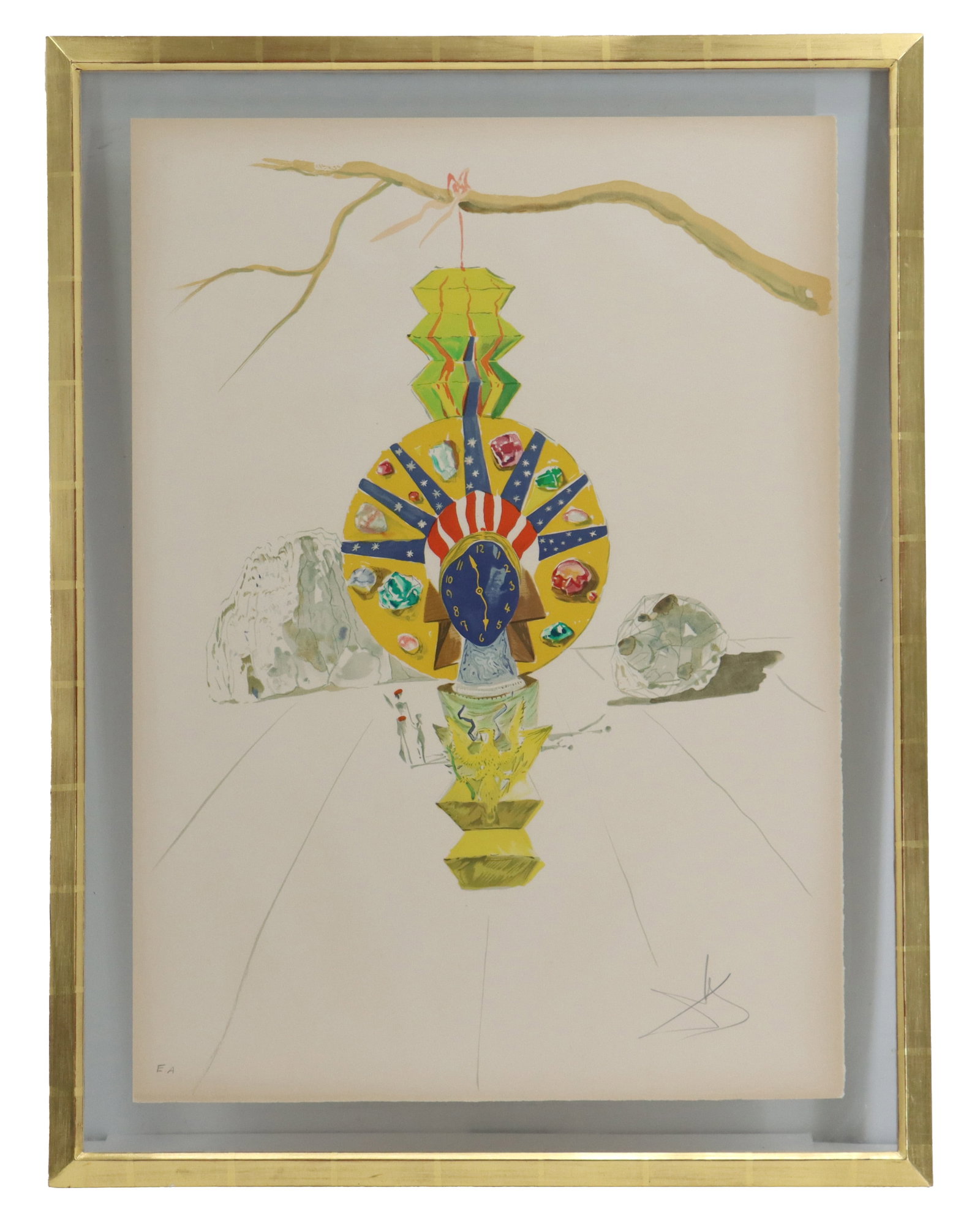 Salvador Dali (1904-1989) Spanish, "Timeless Statue" Artists Proof Lithograph: Salvador Dali (1904-1989) Spanish, "Timeless Statue" Artists Proof Lithograph. The surrealist piece was created in 1976 as part of his "Time" series. Signed in pencil bottom right.