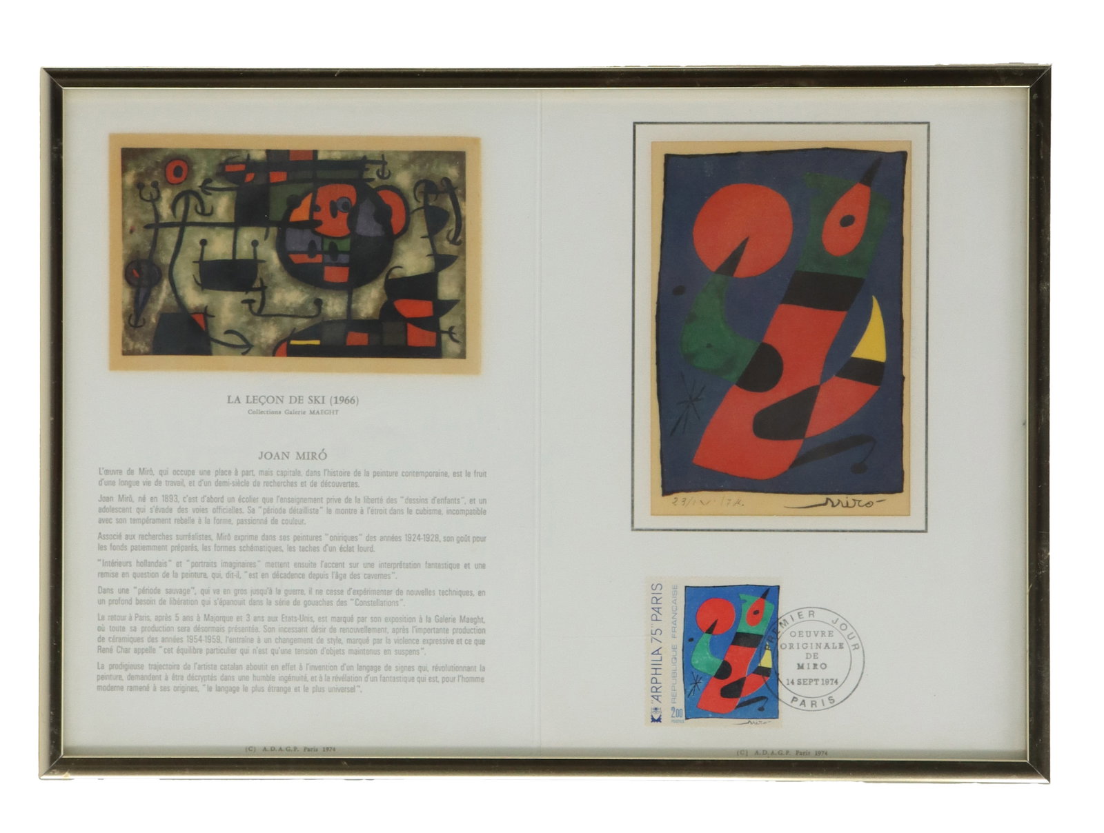 Joan Miro (1893-1983) Spanish, Exposition Philatelique Internationale Paris 1975 (1 of 12)