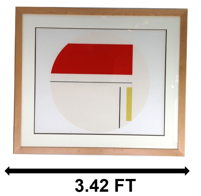 Ilya Bolotowsky (1907-1981) Russian/American, Signed Abstract Serigraph: Ilya Bolotowsky (1907-1981) Russian/American, Signed Abstract Serigraph. Title: "Red & White Tondo." Original created circa 1970. Signed in pencil bottom right. Numbered 110/125 in penci