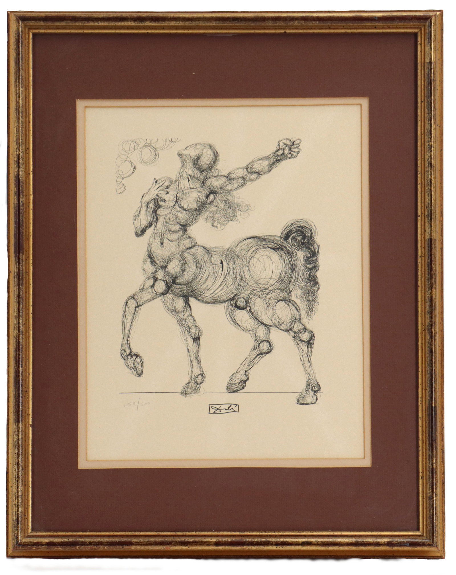 Salvador Dalí (1904-1989) Spanish, Woodcut Print "The Centaur - Hell, Plate-26" (1 of 12)