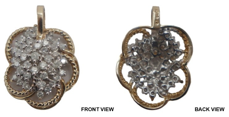 One Marked 14k Gold and Diamond Pendant - Gross 6.2 g. (1 of 12)