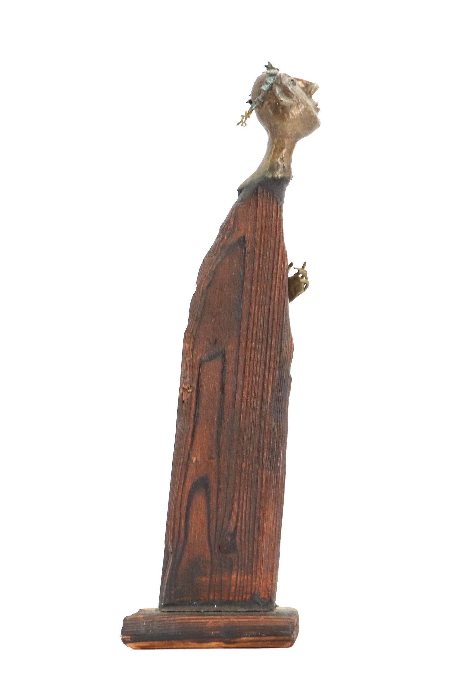 Francoise Mayeras (Born 1942) French, "Le Moine Couronne" Driftwood and Bronze Sculpture (1 of 13)