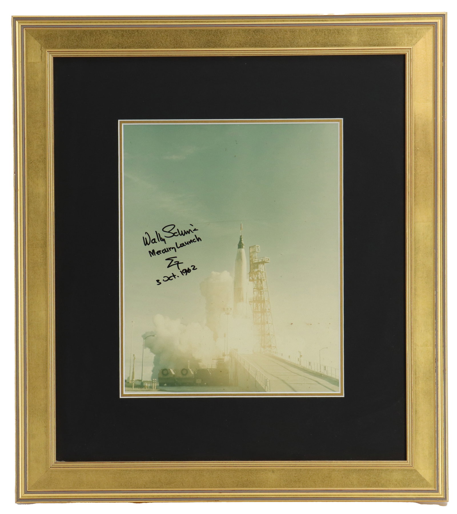 Wally Schirra (1923-2007) American, Signed Photograph of the Mercury Launch (1 of 11)