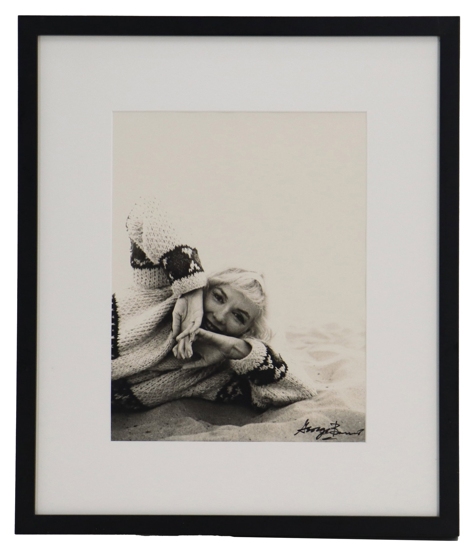George Barris (1922-2016) American, Original Photograph of Marilyn Monroe: George Barris (1922-2016) American, Original Photograph of Marilyn Monroe. The black-and-white image, titled "Sweater," is part of his iconic series known as "The Last Photos,