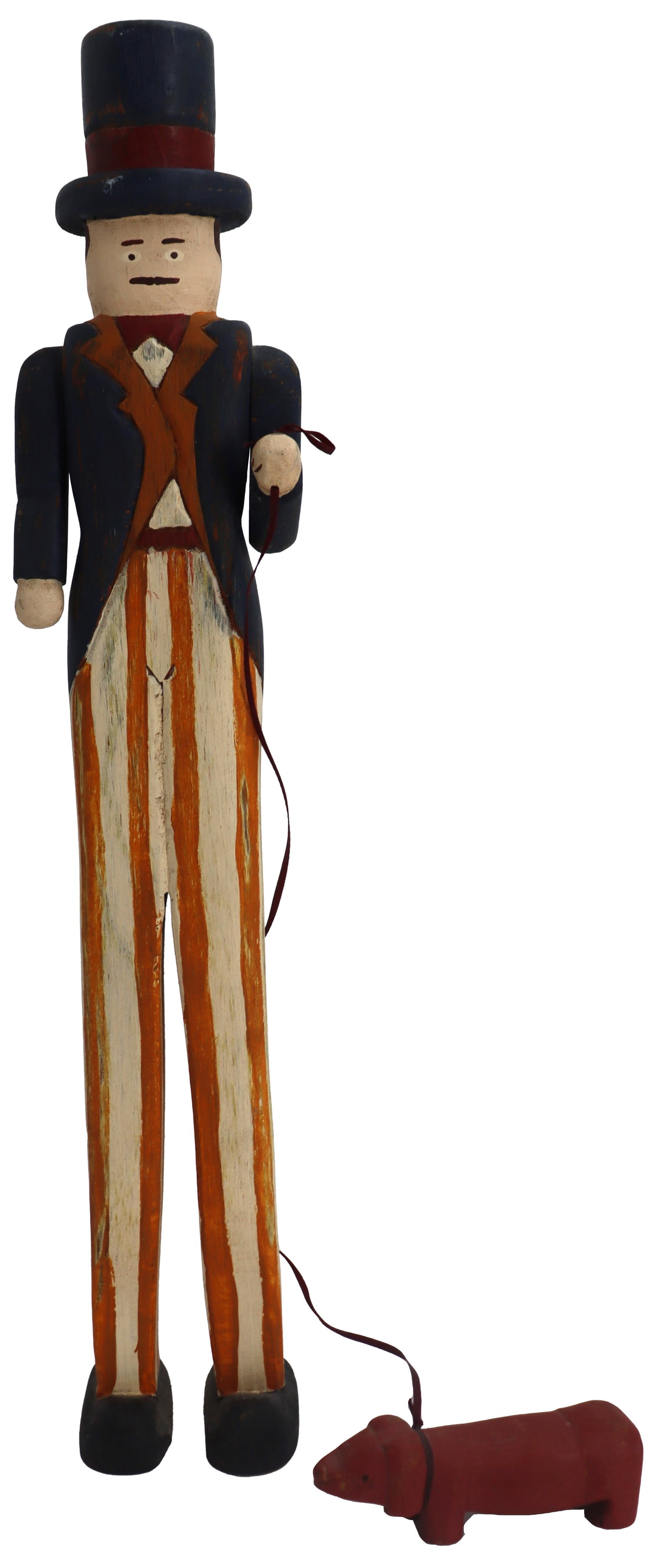 Karen Rankin (1944-2022) American, Hand Carved and Painted Wood Uncle Sam Figure (1 of 12)