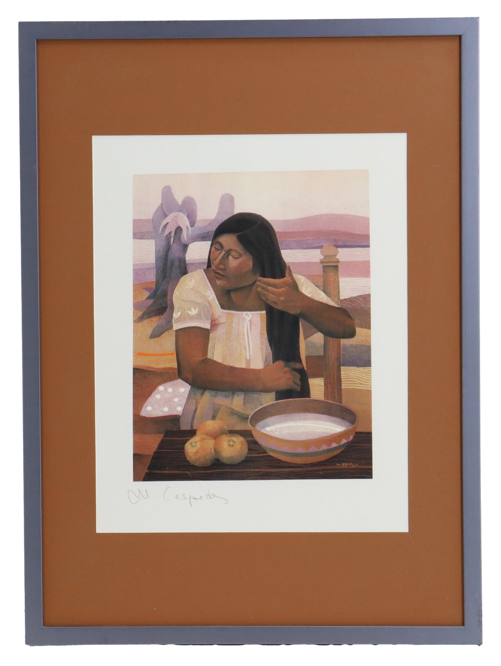 Mario Cespedes (1942-2007) Bolivian, Lithograph: Mario Cespedes (1942-2007) Bolivian, Lithograph. Pencil signed. Overall Size: 26 1/4 x 19 1/2 in. Sight Size: 16 1/2 x 13 1/4 in. Marion Ferrer Cespedes was born in