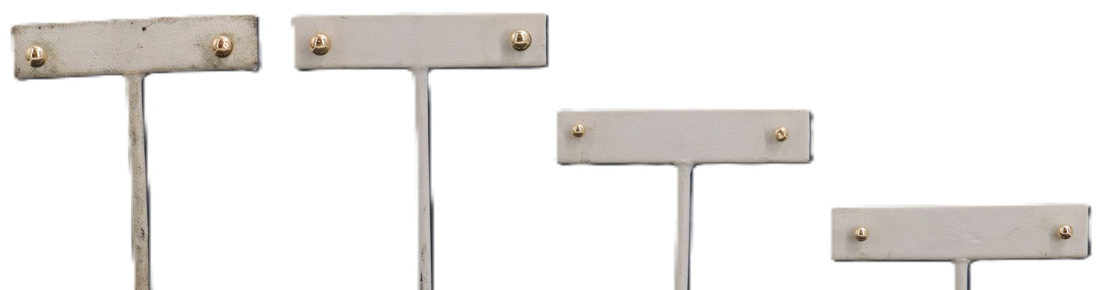 (4) Pairs of Marked 14k Gold Ball Earrings - 0.8 g.: (4) Pairs of Marked 14k Gold Ball Earrings. For pierced ears. None have backs. Yellow gold. Different sizes. Largest Size: 1/8 x 1/8 x 1 in. Weight: 0.5 dwt. 0.8 g. 