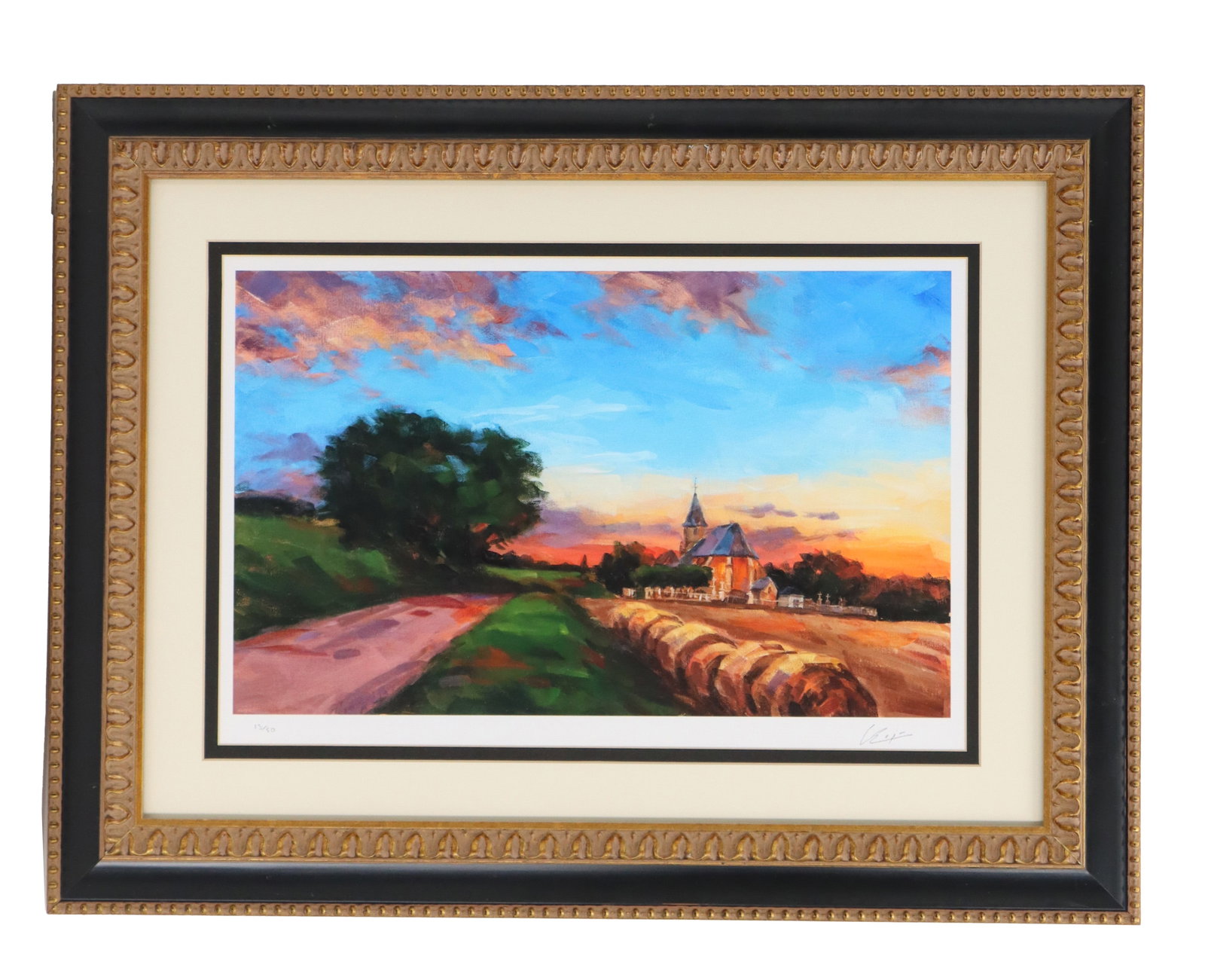 Elisabeth Bazin (Born 1955) French, Giclee Landscape "Campagne" (1 of 12)