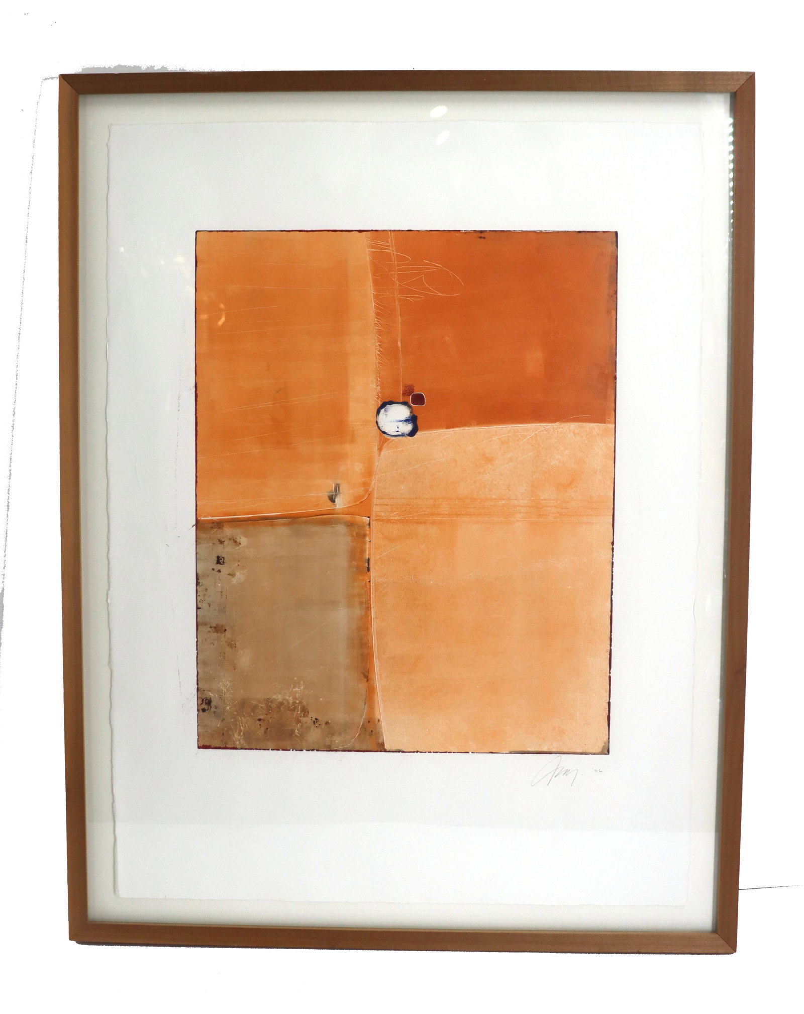 Pencil Signed Abstract Lithograph Monotype (1 of 9)