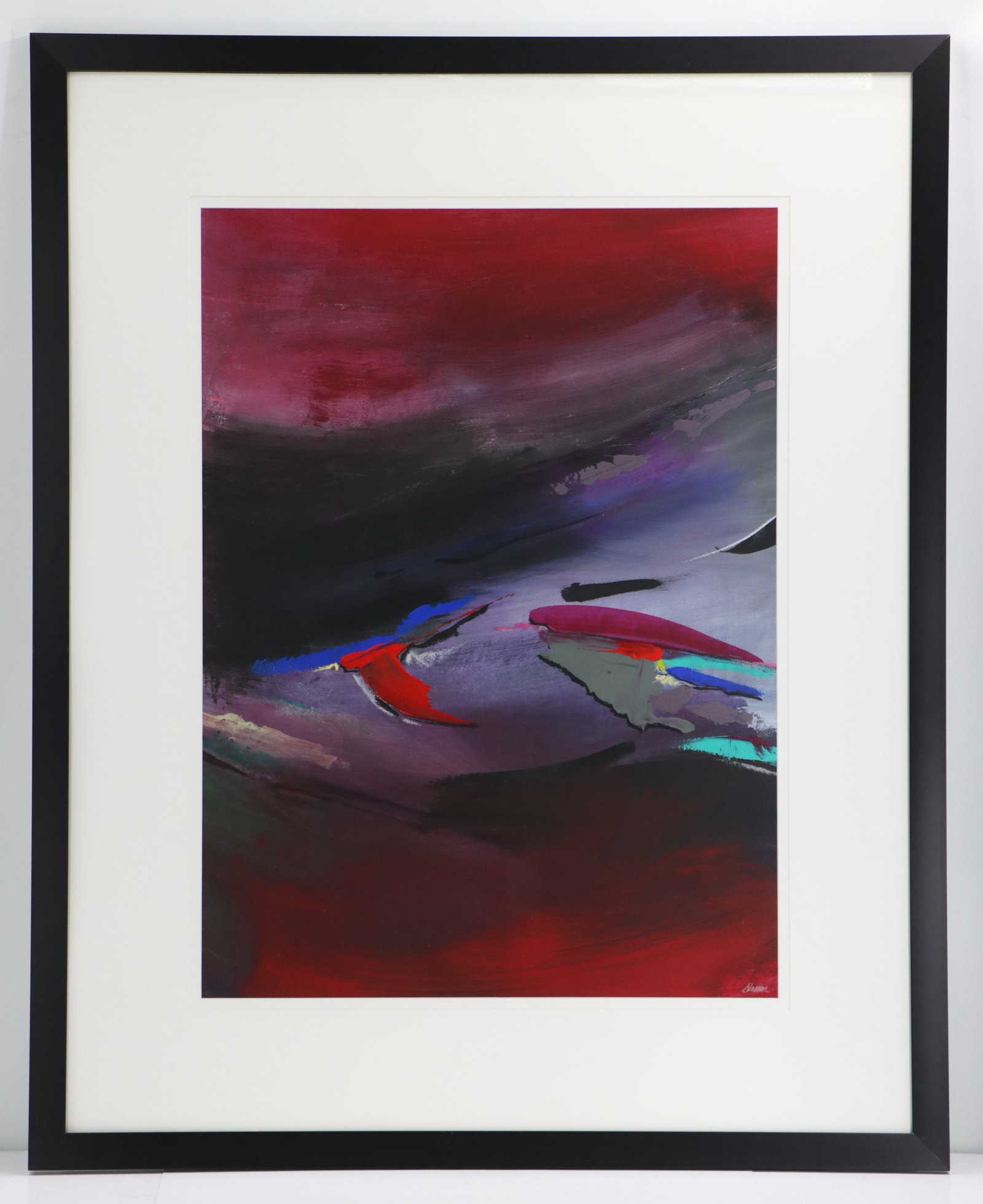 Large Signed Abstract Expressionist Lithograph Print - 2