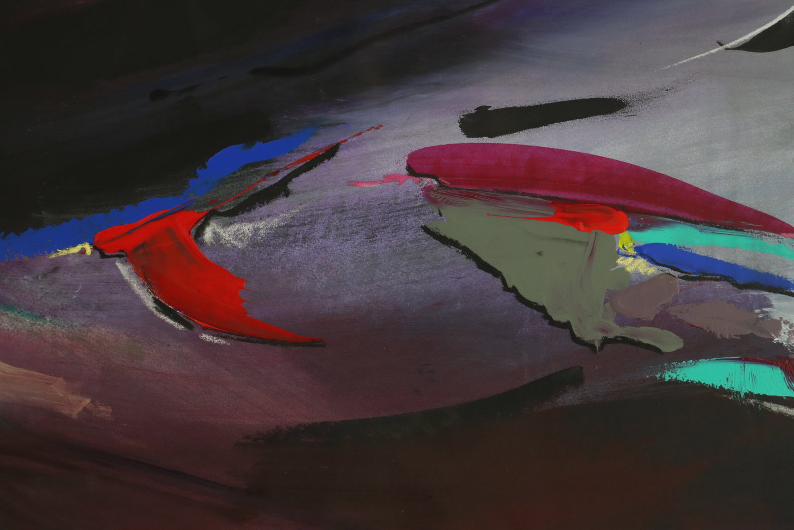 Large Signed Abstract Expressionist Lithograph Print - 5