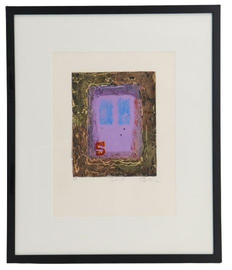 Russell Baker (Born 1958) British, Embellished Carborundium Printer's Proof Print Abstract "Zinc II" (1 of 13)