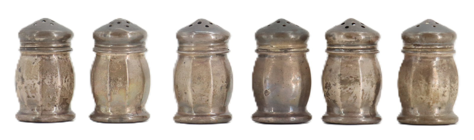 (6) Vintage Sterling Silver Salt and Pepper Shakers - 1.115 ozt. (1 of 12)